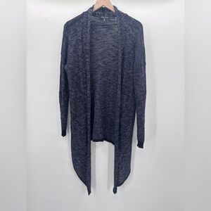Eileen Fisher Midnight Blue Open Front Karma Linen Blend Cardigan Size Medium